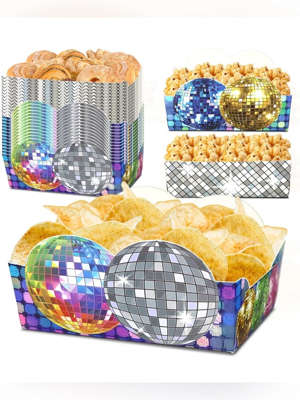 Disco Ball Snack Box Party Tray - Multicolor